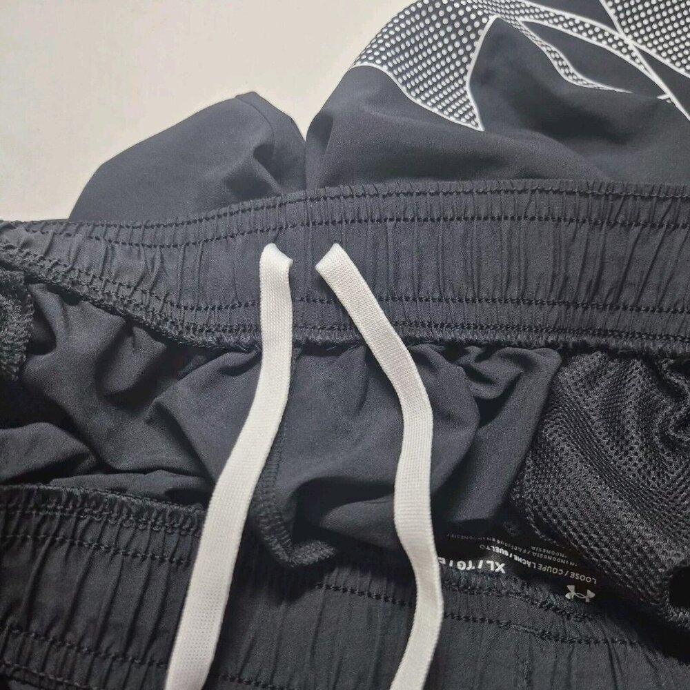 Under Armour Men's Size Xl Loose Black Elastic Waist Mesh Pockets Athletic (04) - Picture 8 of 9